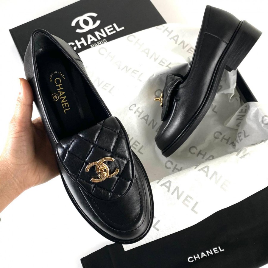 Black Lambskin Loafer